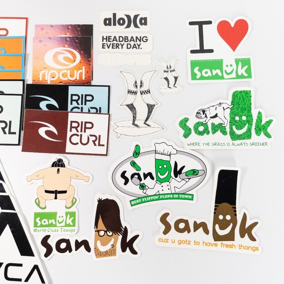 Rip Curl RVCA Sanuk Hurley Surf Sticker Decal Lot - Picture 4 of 4